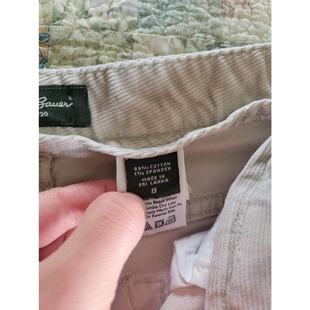 Eddie Bauer Cream Corduroy Bootcut Pants Womens 8 - Picture 4 of 6